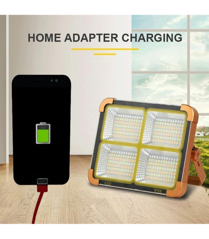پروژکتور شارژی و خورشیدی SOLAR LED LIGHT دارای پاوربانک با روشنایی عالی